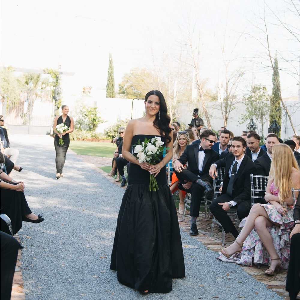 Worn once and dry cleaned so basically in perfect condition! Best dress!